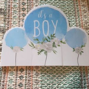 Yard sign “it’s a boy”